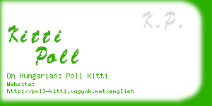 kitti poll business card